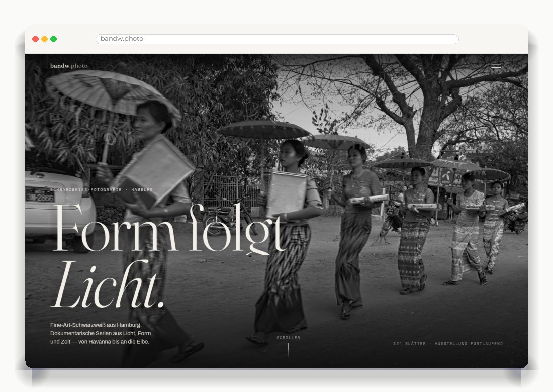 Mietzner — Schwarzweiß-Fotografie — Desktop-Ansicht