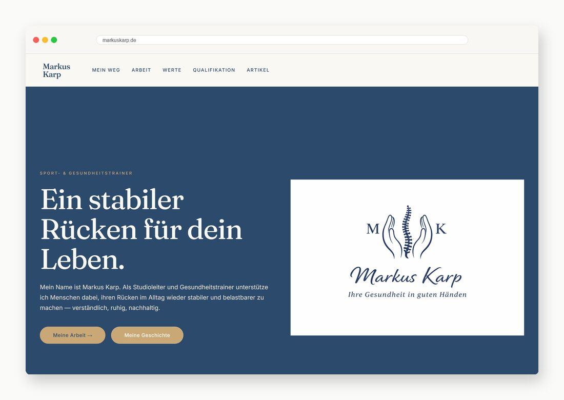 Markus Karp — Webdesign-Arbeit von MietzMedia