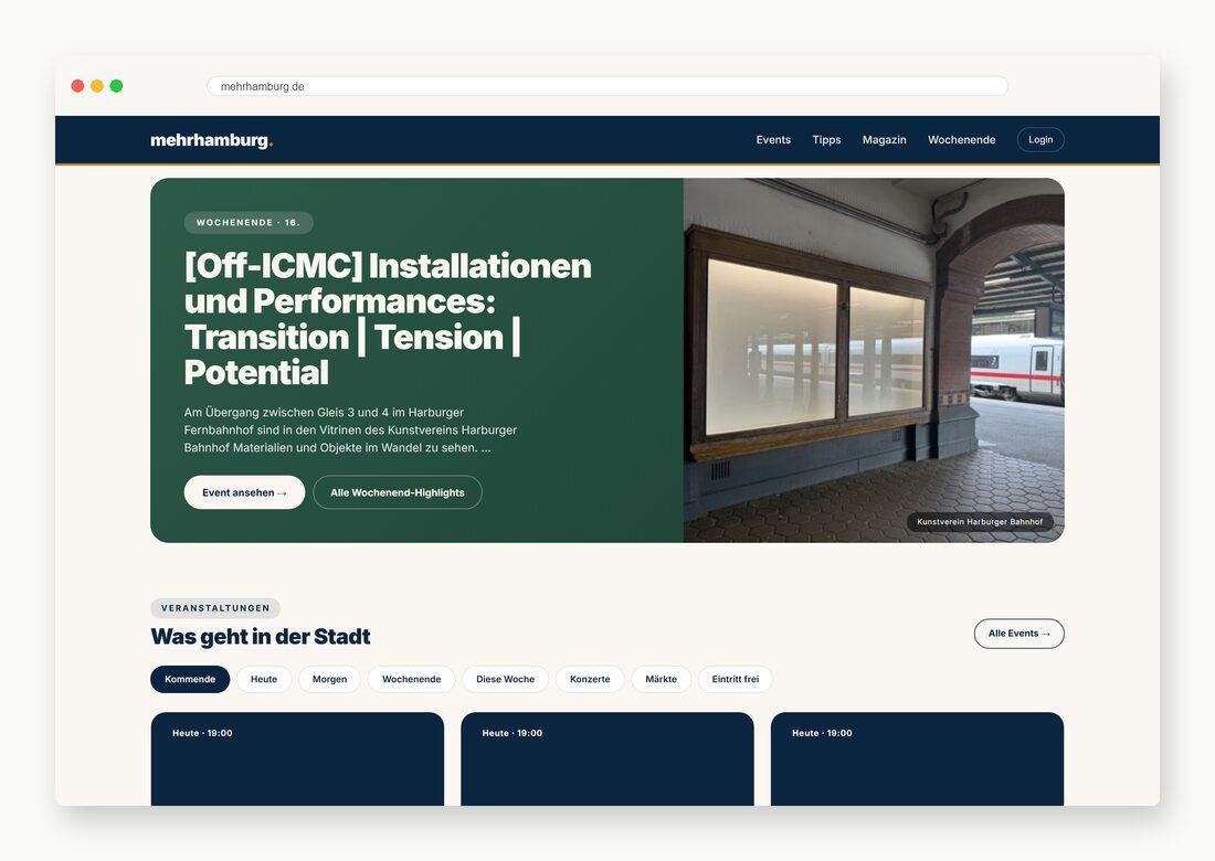 mehrhamburg. — Webdesign-Arbeit von MietzMedia