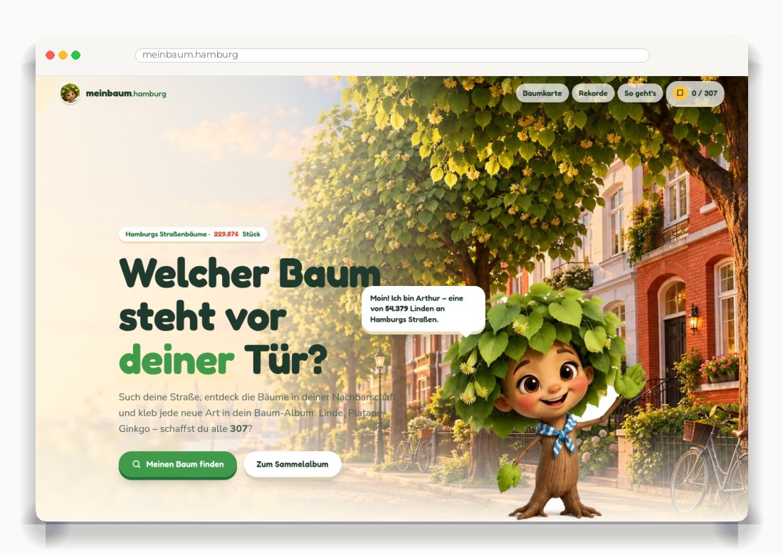 Mein Baum Hamburg — Desktop-Ansicht