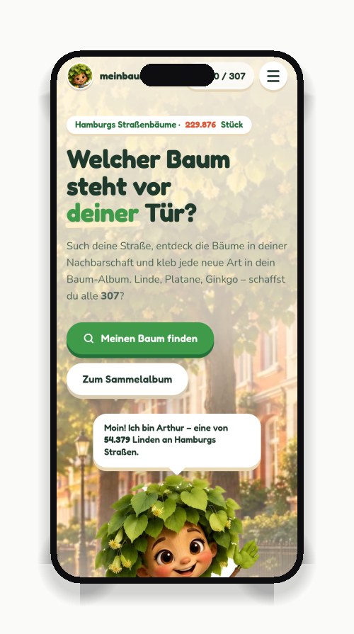 Mein Baum Hamburg — Mobile-Ansicht