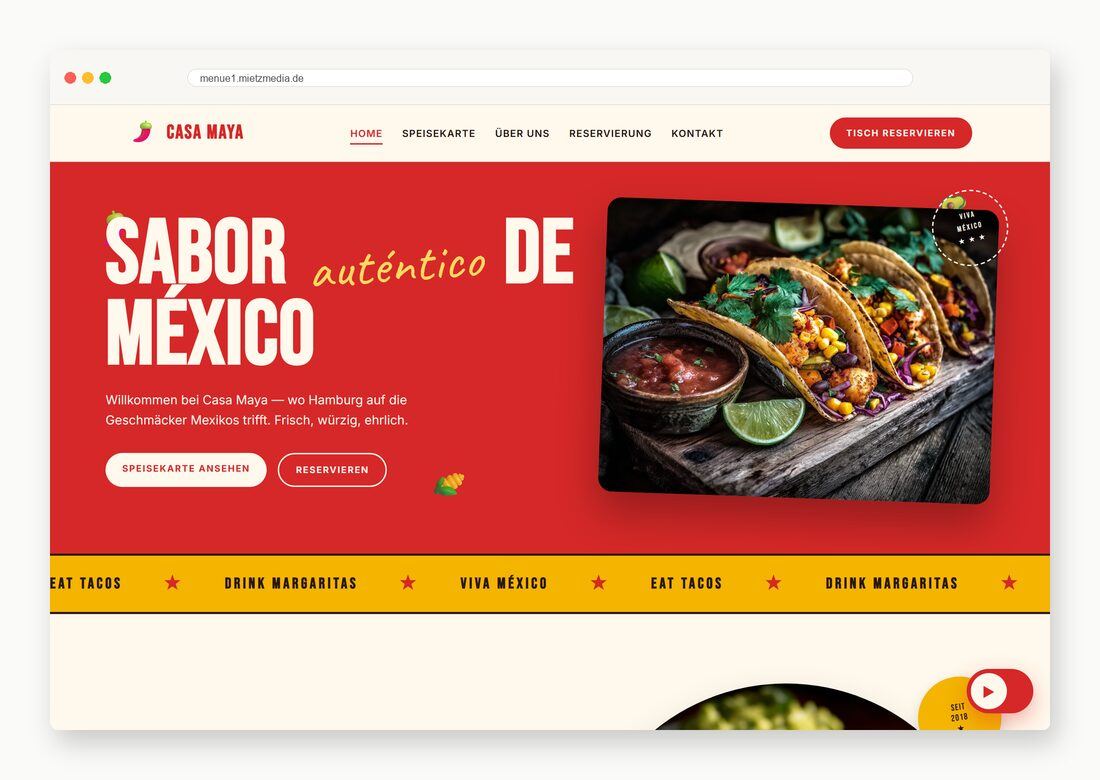 Casa Maya — Webdesign-Arbeit von MietzMedia