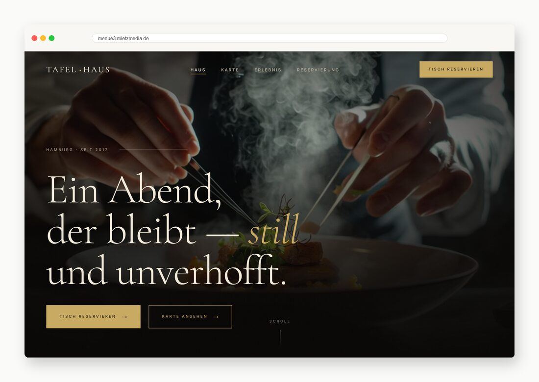 Tafelhaus — Webdesign-Arbeit von MietzMedia
