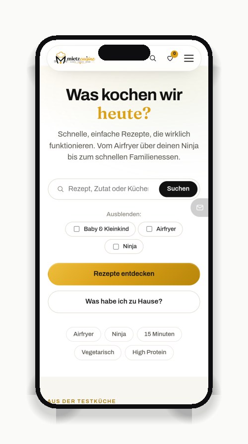 MietzCuisine – Schnelle, einfache Rezepte — Mobile-Ansicht